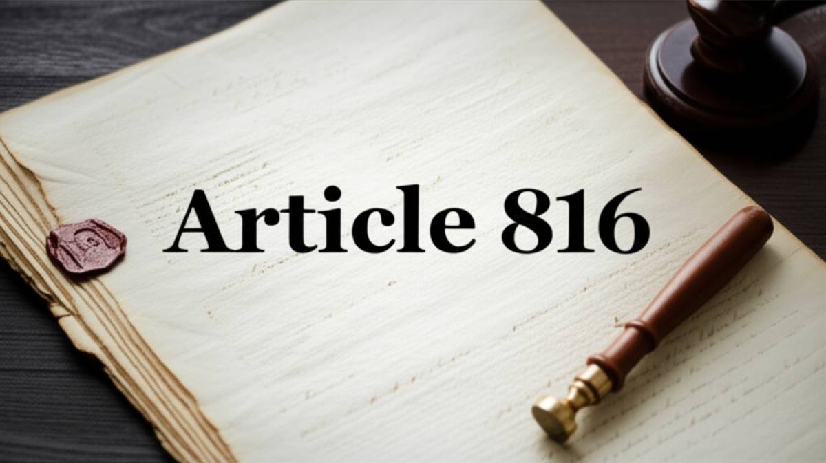 وکیل ماده 816 قانون مدنی چیست؟ | راهنمای حقوقی کامل